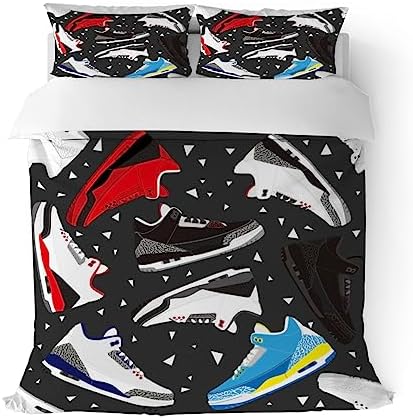 Palnokin Basketball Shoes Duvet Cover Set 3PCS