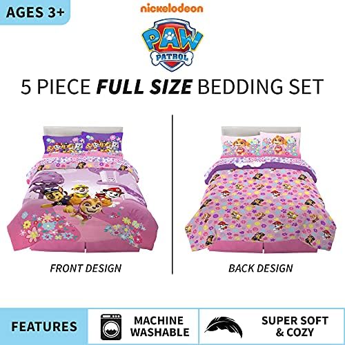 Franco Kids Bedding Comforter Set with Sheets Paw Patrol Girls