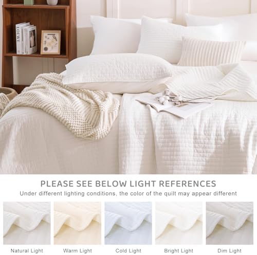Sanracie Stonewashed King Quilt Set 3PCS Extra Large