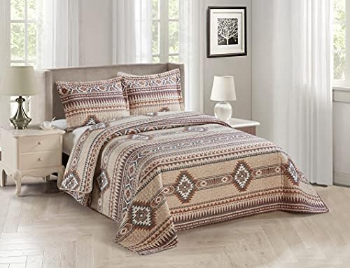 Rustic Southwest Bedspread Set - KingCal-King
