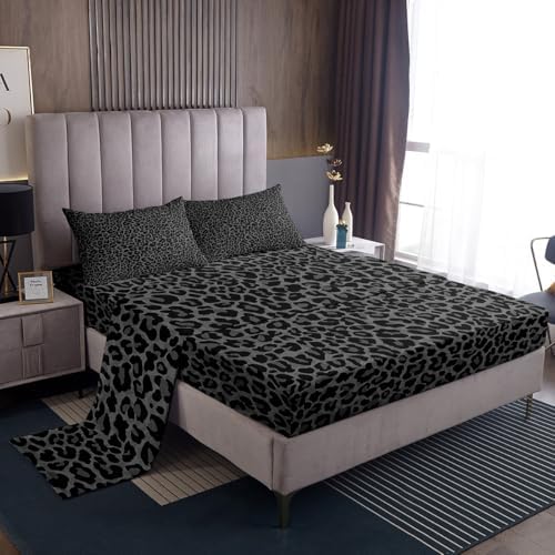 Erosebridal African Cheetah Sheet Set King Size 1