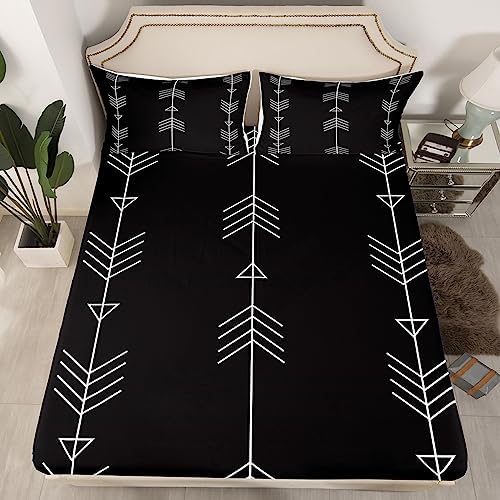 Boho Geometric Queen Sheet Set with Deep Pockets