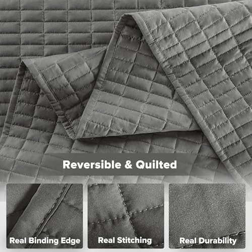 Comfort Spaces Charcoal King Quilt Set 3 Piece 1