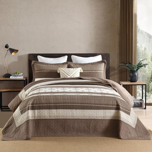 DDUOXIN King Bedspread 120x120 3 Piece Set 1