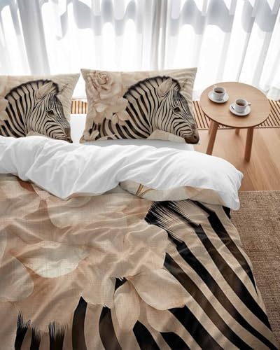 ZOE GARDEN Queen Duvet Cover Set with Pillowcases 1