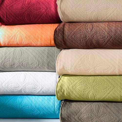Superior 2 Piece Celtic Circles Cotton Bedspread Set - Twin Charcoal 1