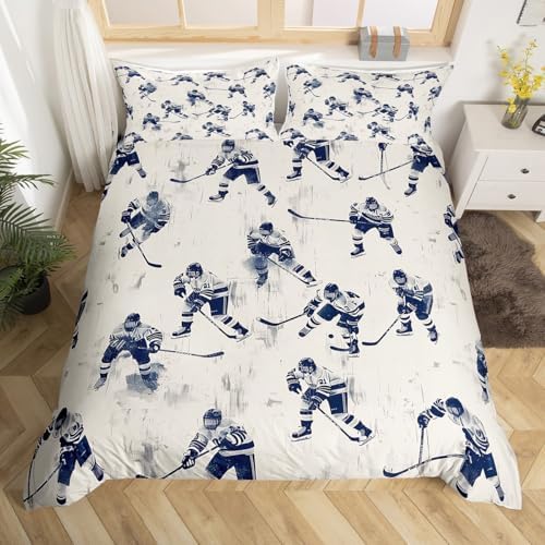 Erosebridal Hockey Player Duvet Cover Set 1