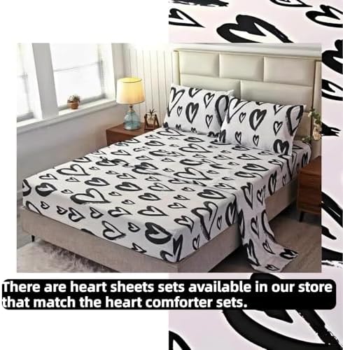 SDIII 3PCS Heart Comforter Set Full Size 1