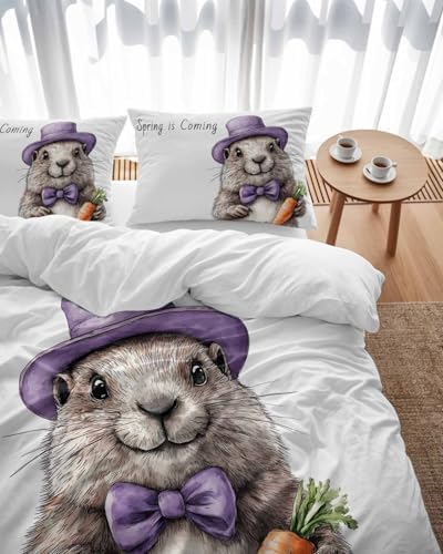 ZOE GARDEN Groundhog Day Cal King Duvet Cover Set