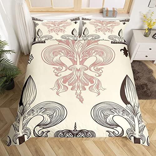 Feelyou Fleur-De-Lis Duvet Cover Set for Kids