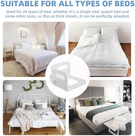 SARIUROS Bed Sheet Holders with Silicone Rings