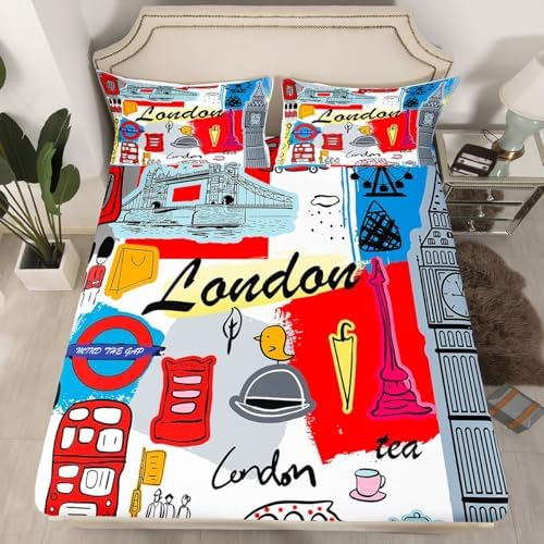 Feelyou London Themed Kids Duvet Cover Set