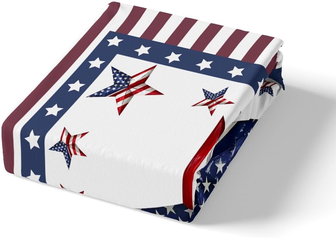 Feelyou American Flag Duvet Cover Set Twin Size