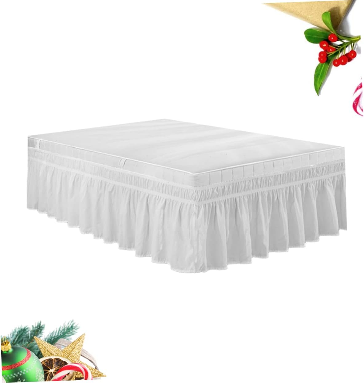 CONGARTENO Elastic Bed Skirt with Ruffles