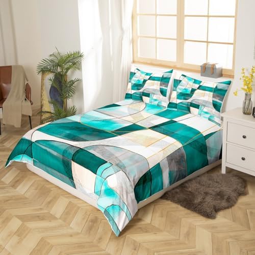 Feelyou Geometric Abstract Queen Duvet Cover Set