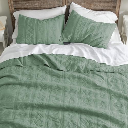 Bedsure 100 Cotton Queen Quilt Set with Pillow Shams