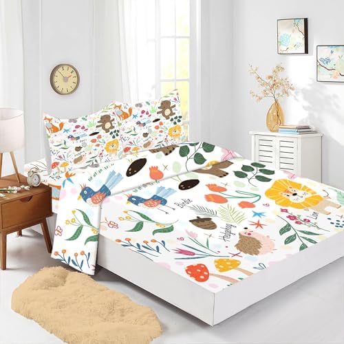 EDGZKO Queen Size Animal Print Bedding Set
