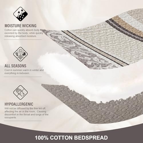 FineStichery Farmhouse King Bedspread Set 120x120