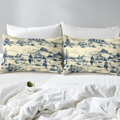 Feelyou Kids Wild West Cowboy Sheet Set King Size 4Pcs