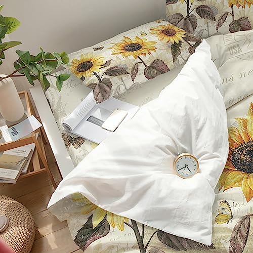 LooPoP 4PCS California King Duvet Cover Set with Butterfly Flowers