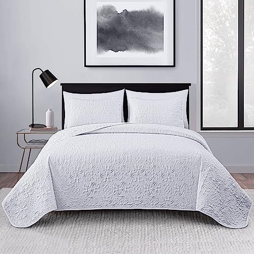 Chezmoi Luca 3-Piece Bedspread Set King Size White