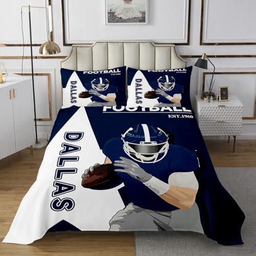 Feelyou Football Themed Bedspread Set Twin Size