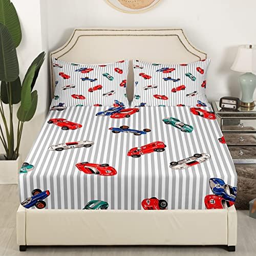 Feelyou Race Car Bed Sheet Set for Kids