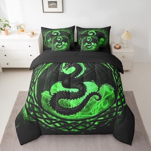 Erosebridal Wildlife Dragon Bedding Set for Kids