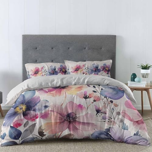 HelloWink 3 Piece King Size Duvet Cover Set