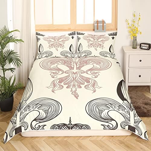 Feelyou Fleur-De-Lis Duvet Cover Set for Kids