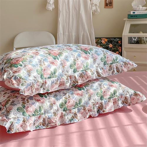 4 Piece Shabby Chic Duvet Cover Set for Girls Kids Teens