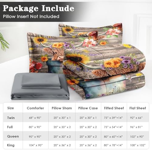 WeCozy 7 Pcs Queen Comforter Set with 2 Pillowcases 2 Shams