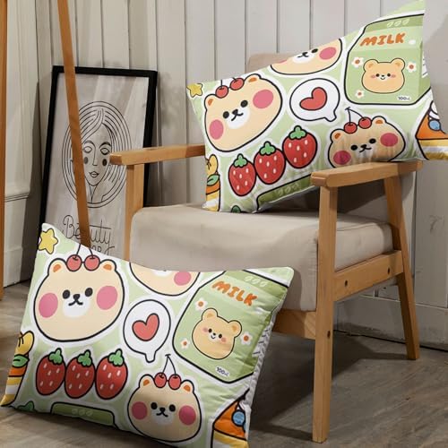 Smell Sunshine Cartoon Strawberry Bear 4Pcs Kids Bedding Set