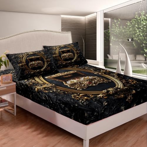 Homewish Luxury Diamond Pearl Fitted Sheet Set 1