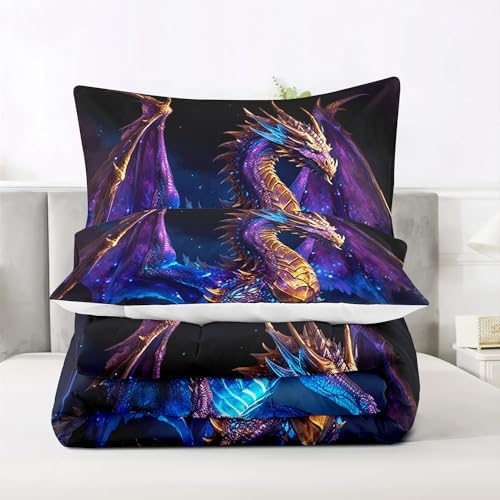 3D Dragon Comforter Set King Size for Boys