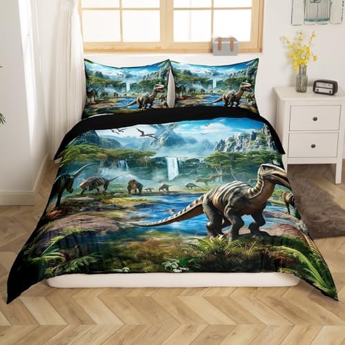 Erosebridal Toddler Boys Dinosaur Duvet Cover Set