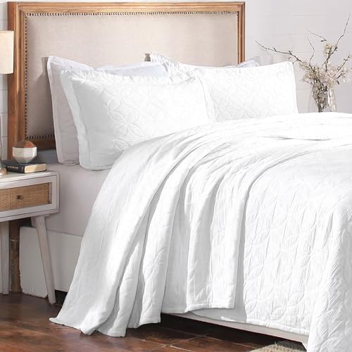 Superior Cotton Bedspread Set with Geometric Circles