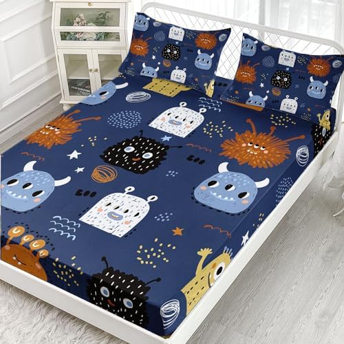 Smell Sunshine Monsters Sheets Set 4Pcs for Kids