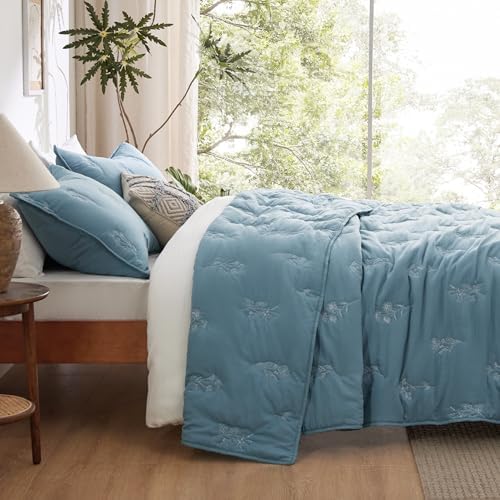 Bedsure Botanical Floral Quilt Set King Size