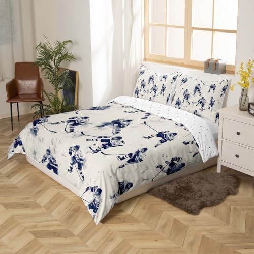 Erosebridal Hockey Player Duvet Cover Set 1