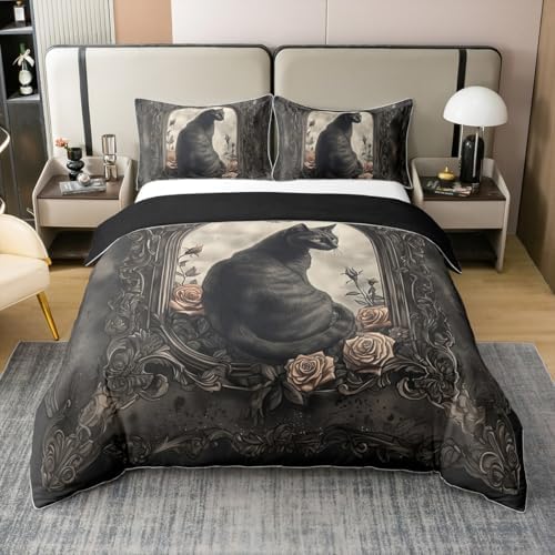 Manfei Black Cat Kids Duvet Cover Set 1