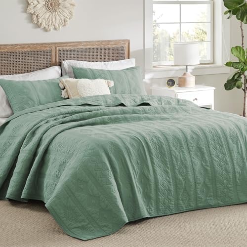 Bedsure 100 Cotton Queen Quilt Set with Pillow Shams
