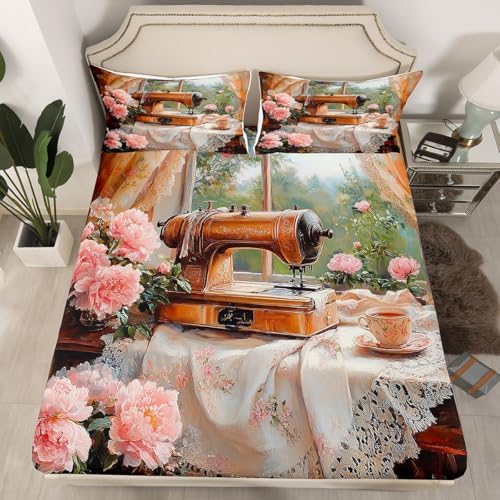 Manfei Sewing Kids Sheet Set 4PCS
