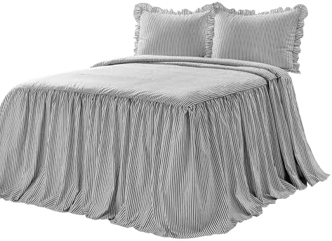 Lush Decor Ticking Stripe Bedspread 3 Piece Set