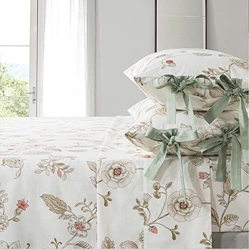 FADFAY Floral Twin XL Sheets 4Pcs Set