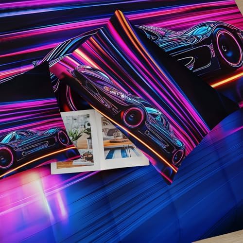 Racing Car Kids Comforter Set Queen Size