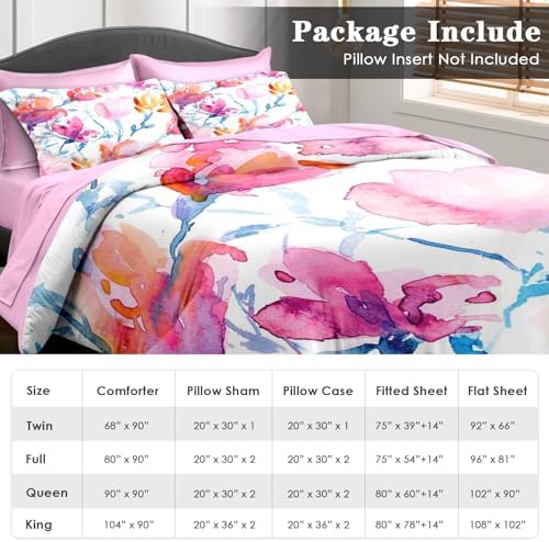 Pamnest Comforter Set King Size Floral Spring