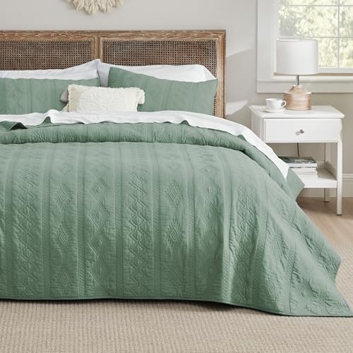 Bedsure 100 Cotton Queen Quilt Set with Pillow Shams