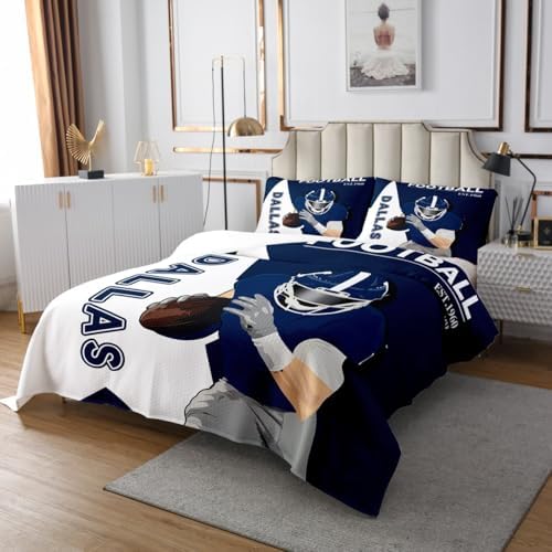 Feelyou Football Themed Bedspread Set Twin Size