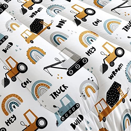 BailiPromise Cartoon Car Boys Comforter Set Queen Size 3Pcs